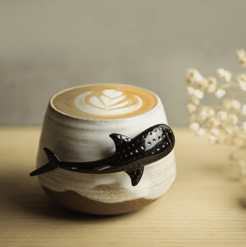 Shark clay mug