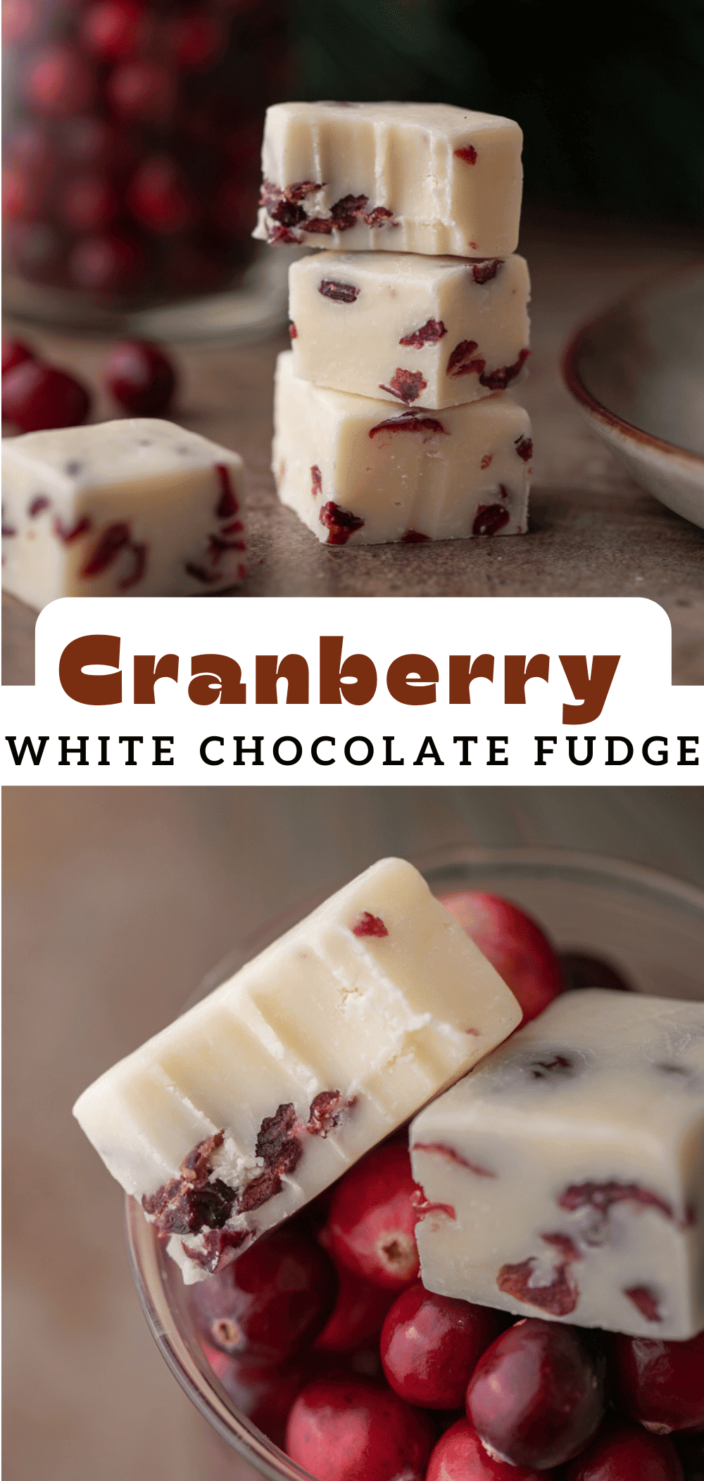 The Best Cranberry White Chocolate Fudge Recipe Lifestyle of a Foodie
