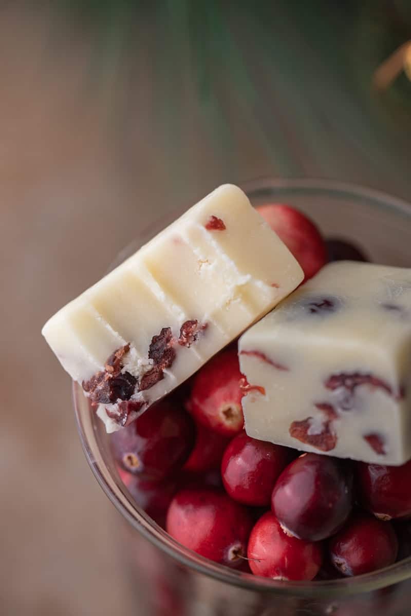 The Best Cranberry White Chocolate Fudge Recipe Lifestyle of a Foodie