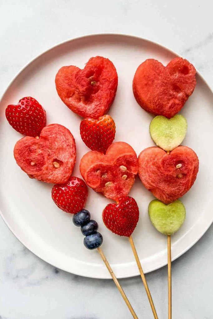 Heart Fruit Skewers
