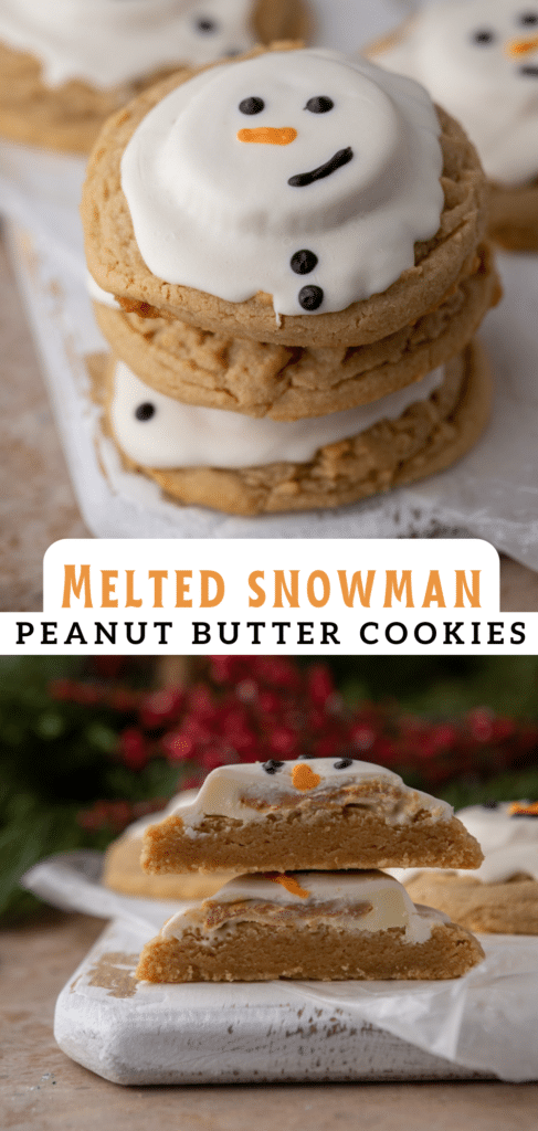 Peanut butter snowman cookies 