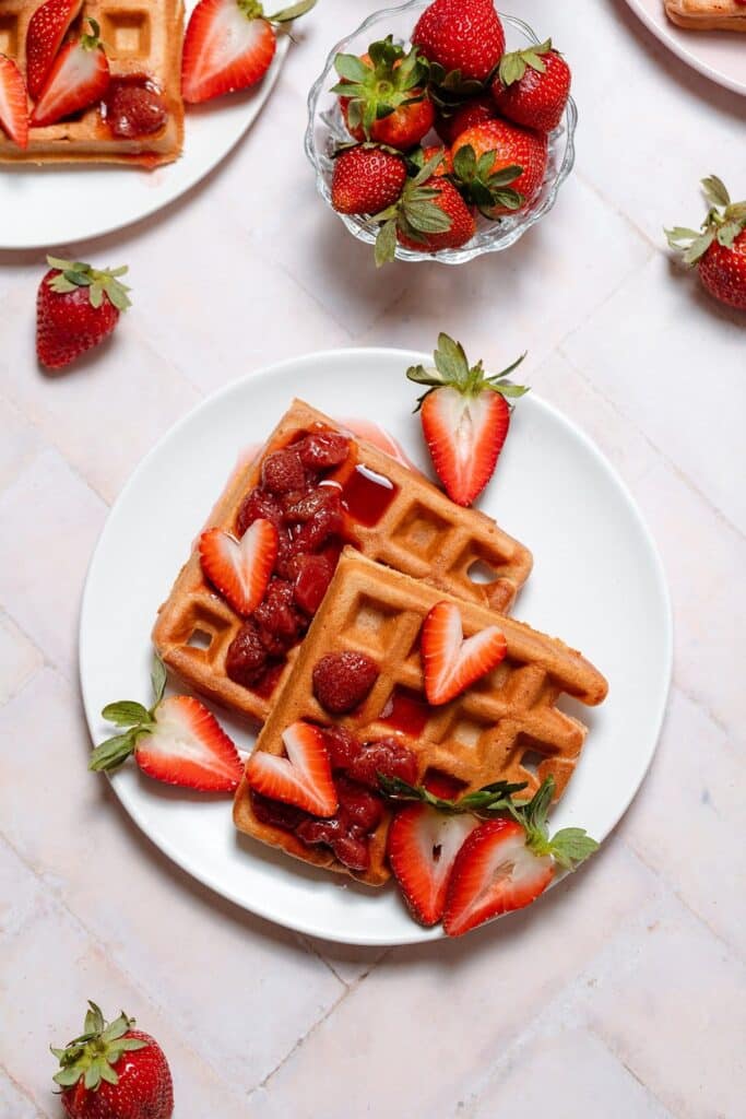 Strawberry heart 34  Valentine Breakfast Recipe Ideas for Kids