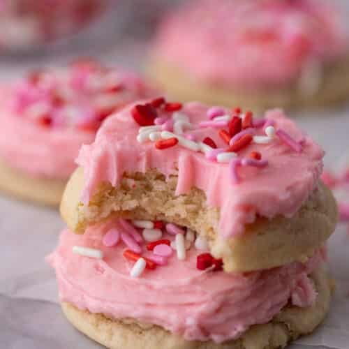 Valentine's Day Frosted Sugar Cookies