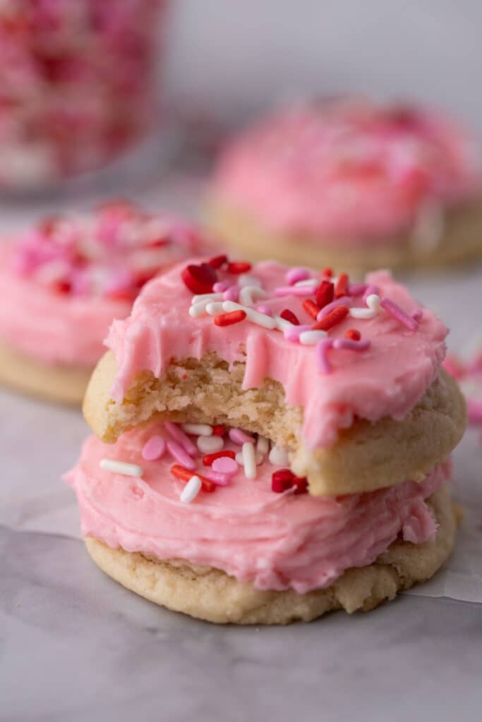 Valentine's Day Frosted Sugar Cookies