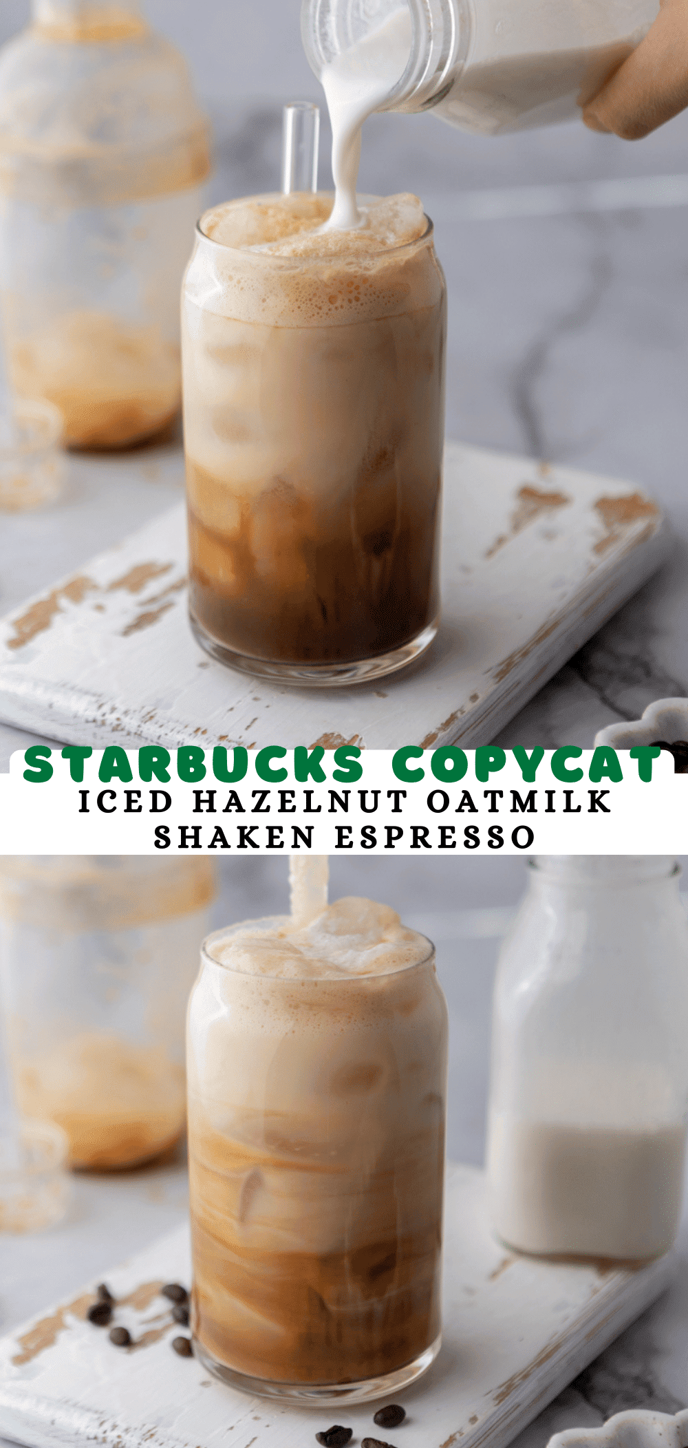 Iced Hazelnut Oatmilk Shaken Espresso Starbucks Copycat Recipe