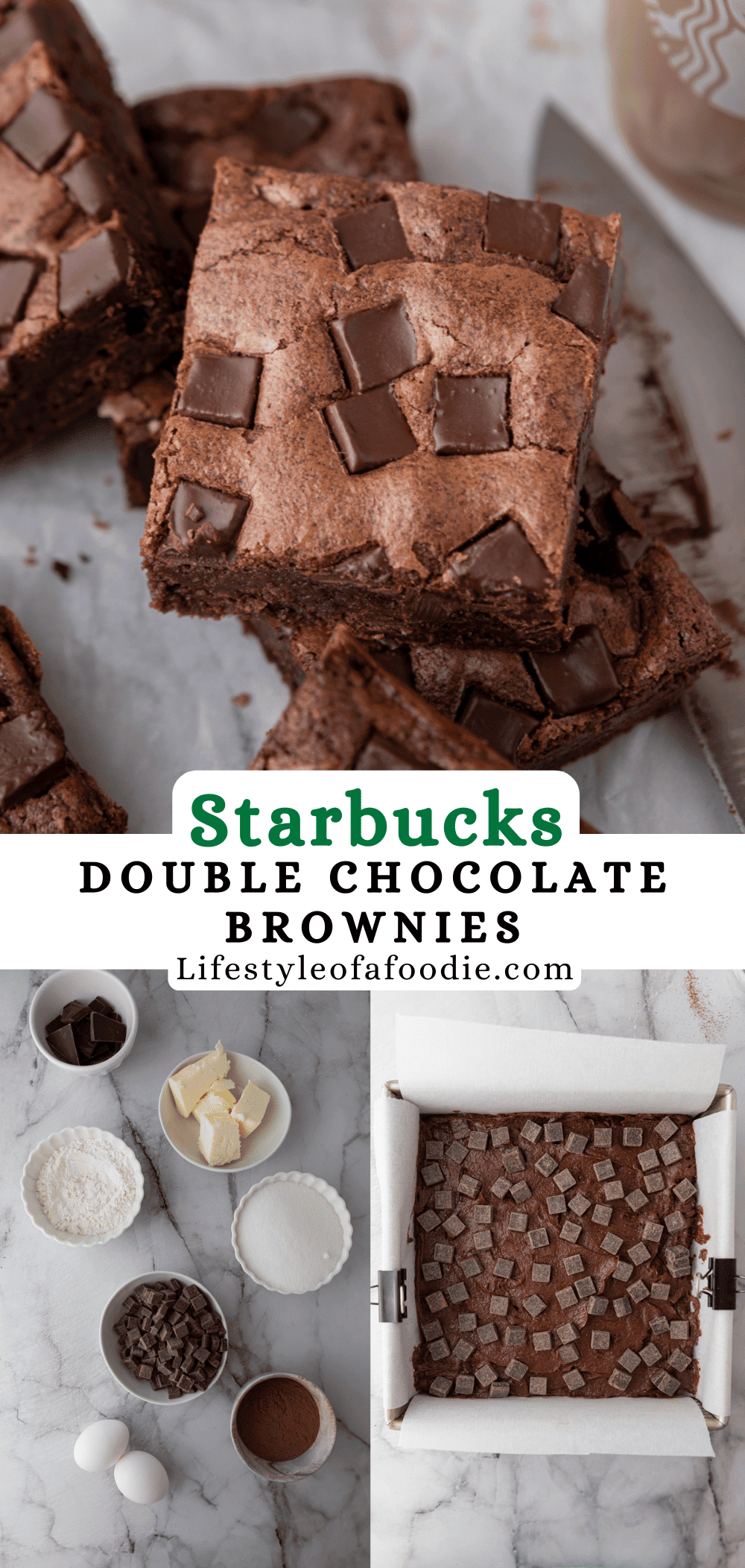 Double Chocolate Starbucks Brownies Recipe Copycat Lifestyle of a Foodie