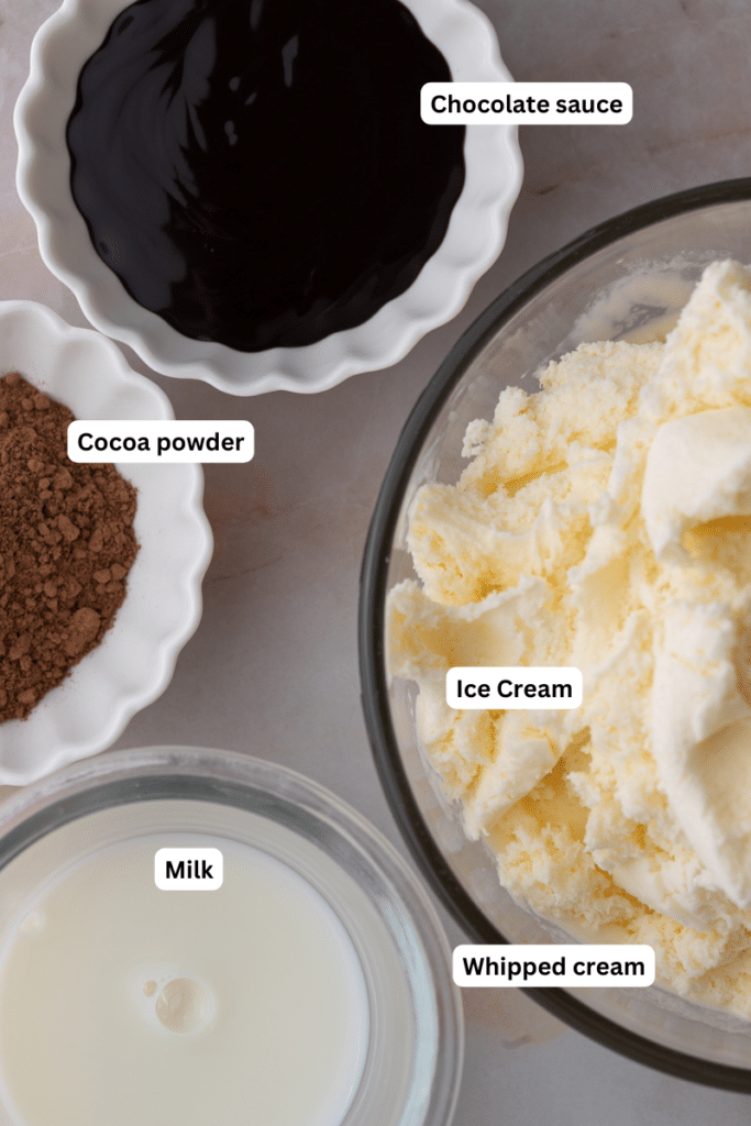 chocolate milkshake ingredients