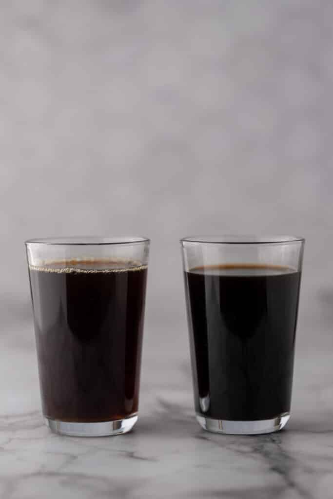 cold brew concentrate in cups