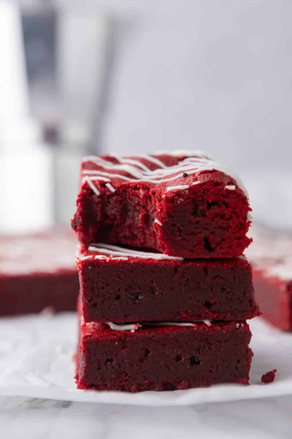 The Best Fudgy Red Velvet Brownies Recipe - Lifestyle Of A Foodie