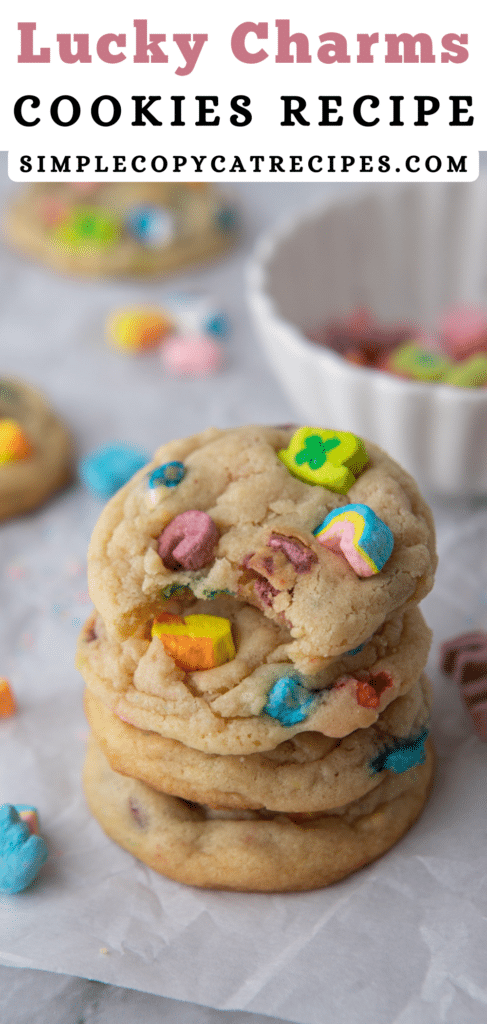 pinterest pin of lucky charms cookies