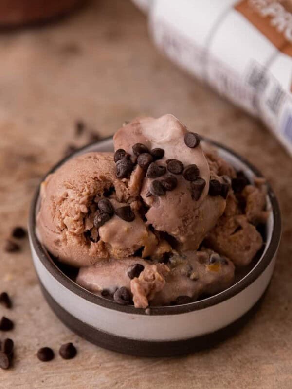 ninja creami protein ice cream in a bowl