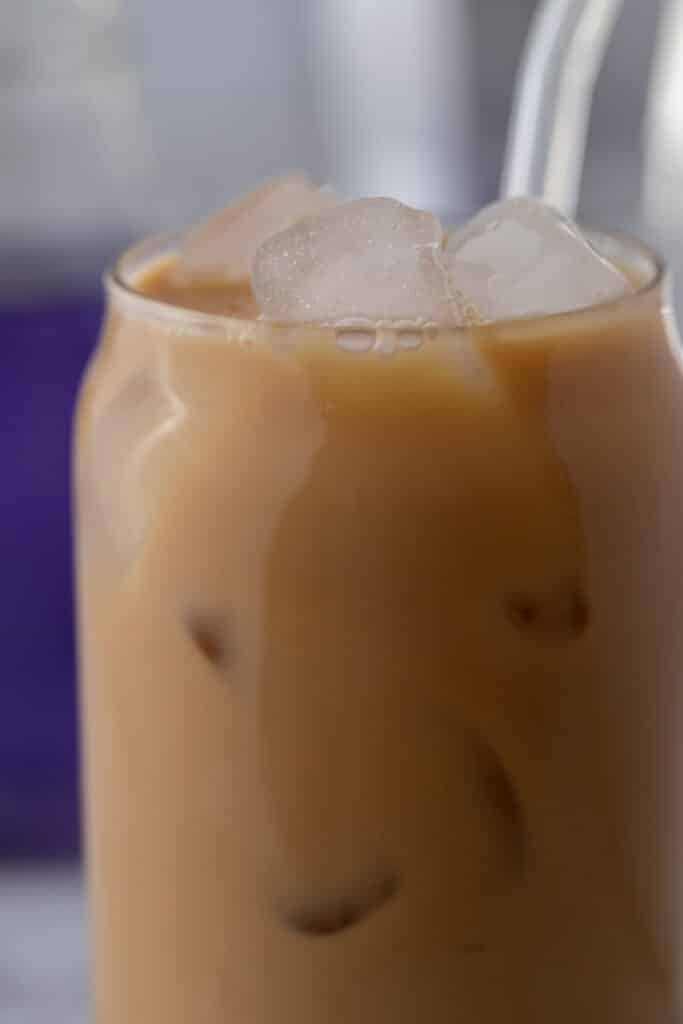 Close up of latte