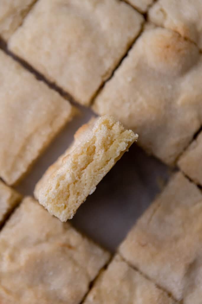 Close up of cookie bars