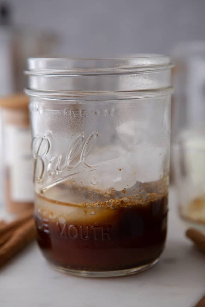 espresso and ice in a cup