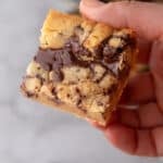 Small batch chocolate chip cookie bars
