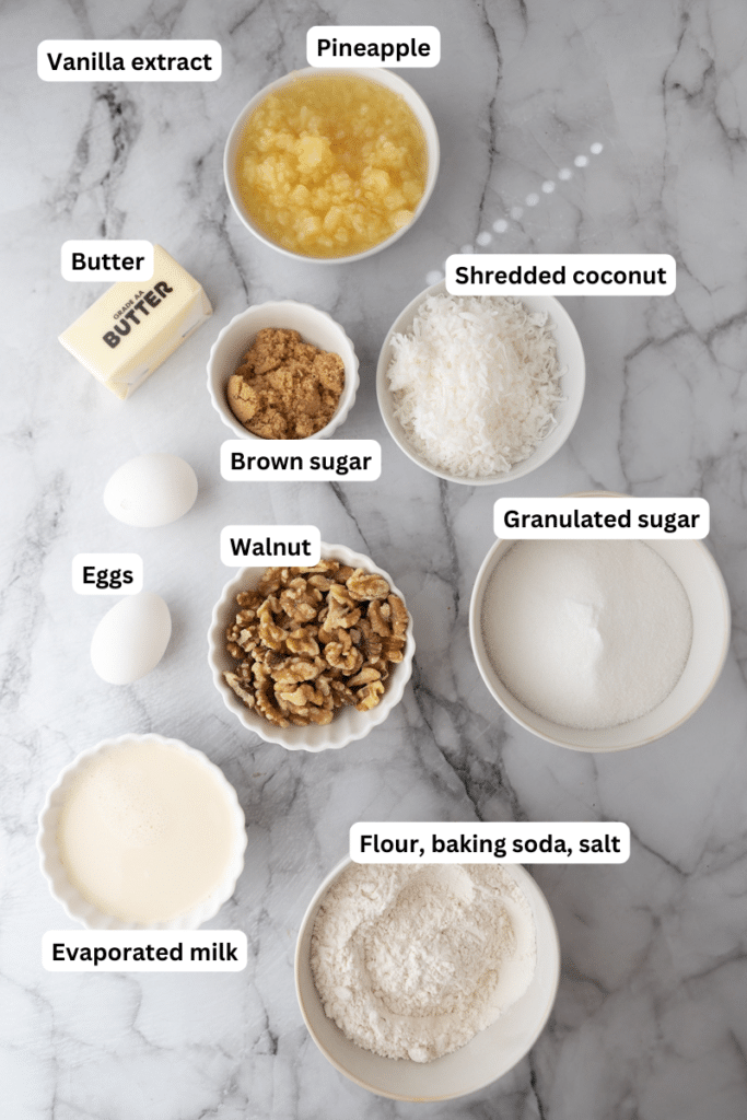ingredients for the tornado cake recipe