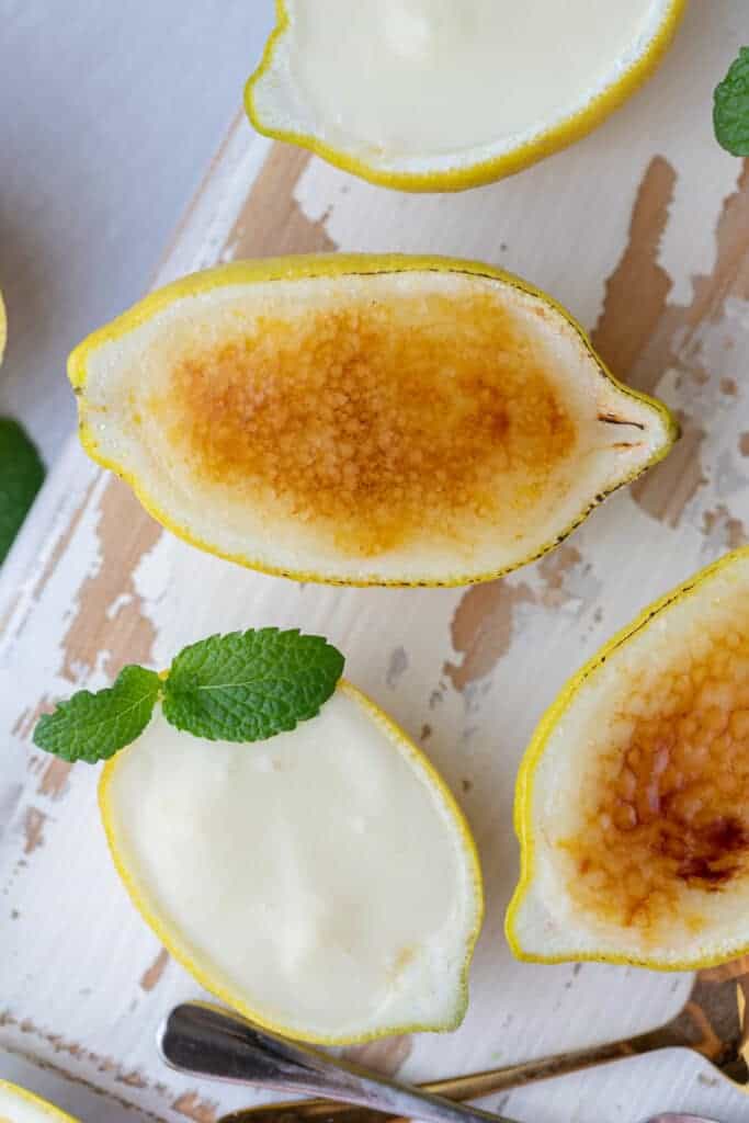 easy lemon posset recipe with one bruleed