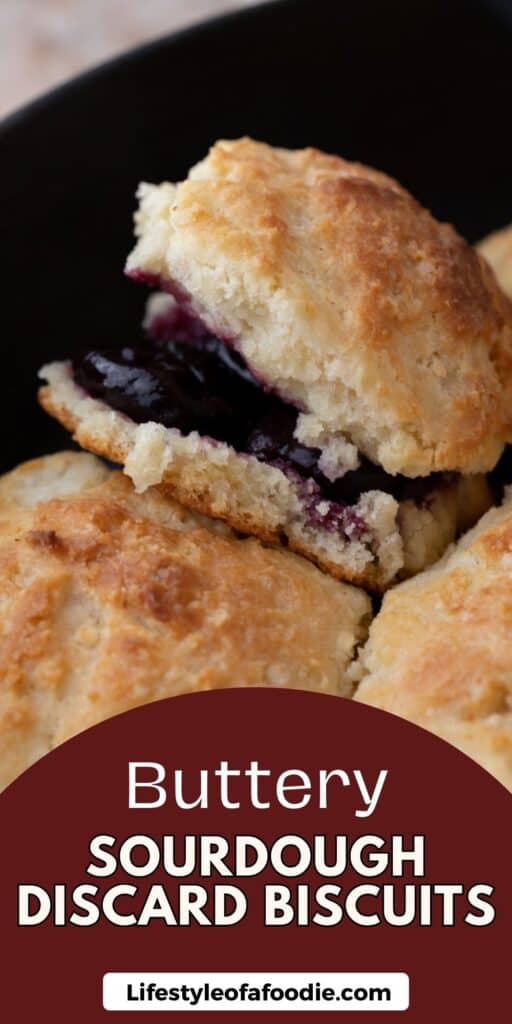 sourdough drop biscuits recipe pinterest pin