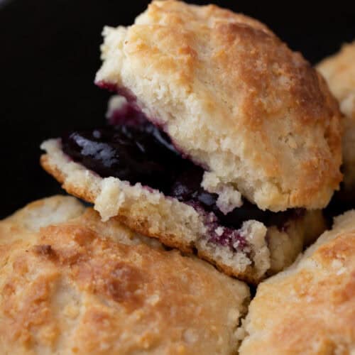 sourdough drop biscuits recipe with jam