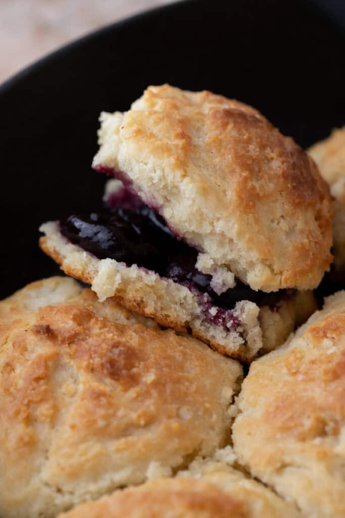 sourdough drop biscuits recipe with jam