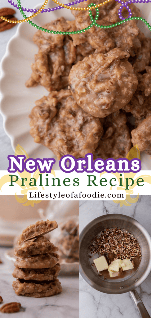 pinterest pin for the southern pecan Pralines Recipe