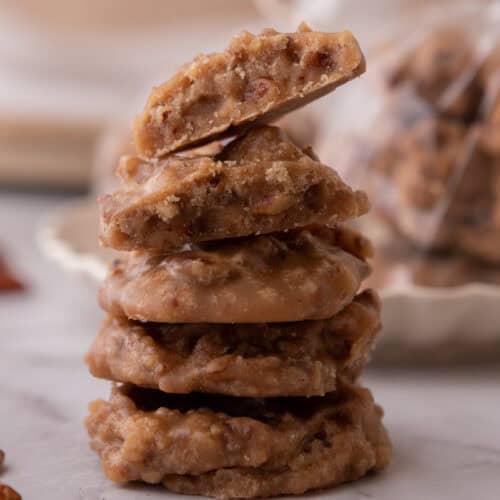 Stack of New orleans pralines recipe