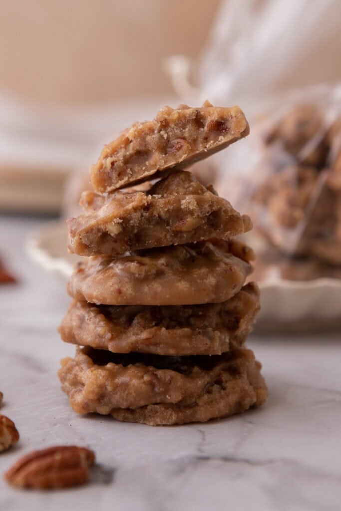 Stack of New orleans pralines recipe