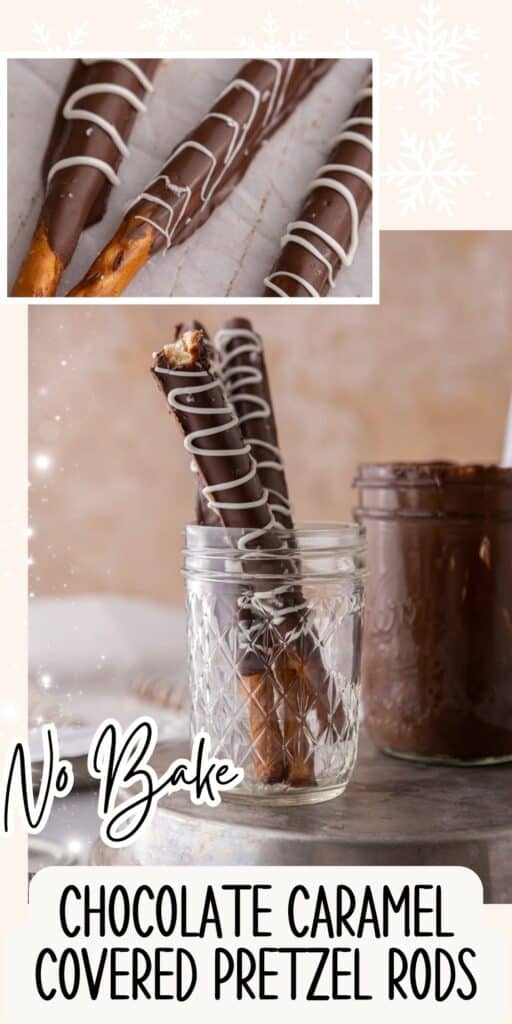 Caramel Chocolate Dipped Pretzel Rods