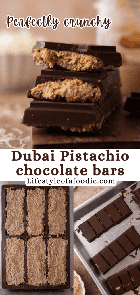 dubai pistachio chocolate bar recipe pinterest pin