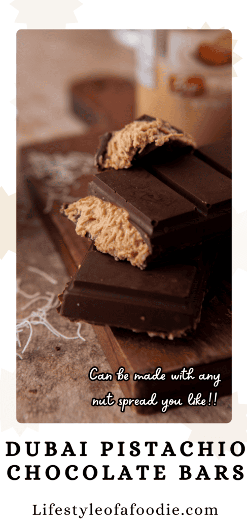 dubai pistachio chocolate bar recipe pinterest pin