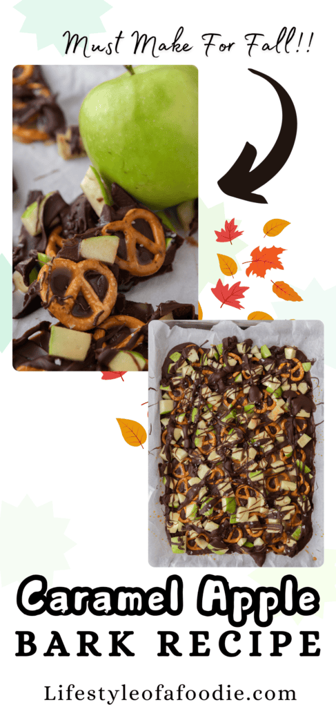 caramel apple bark recipe pinterest pin