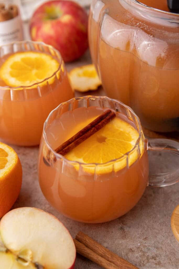 instant pot apple cider recipe in a cup