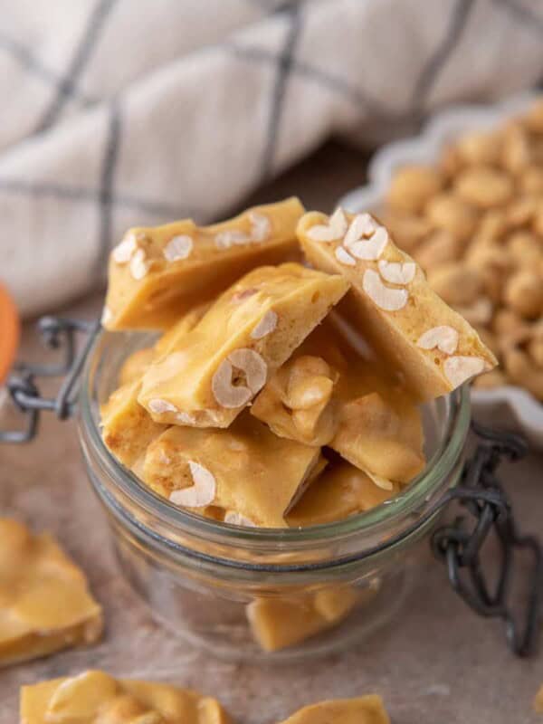 Microwave peanut brittle recipe in a jar