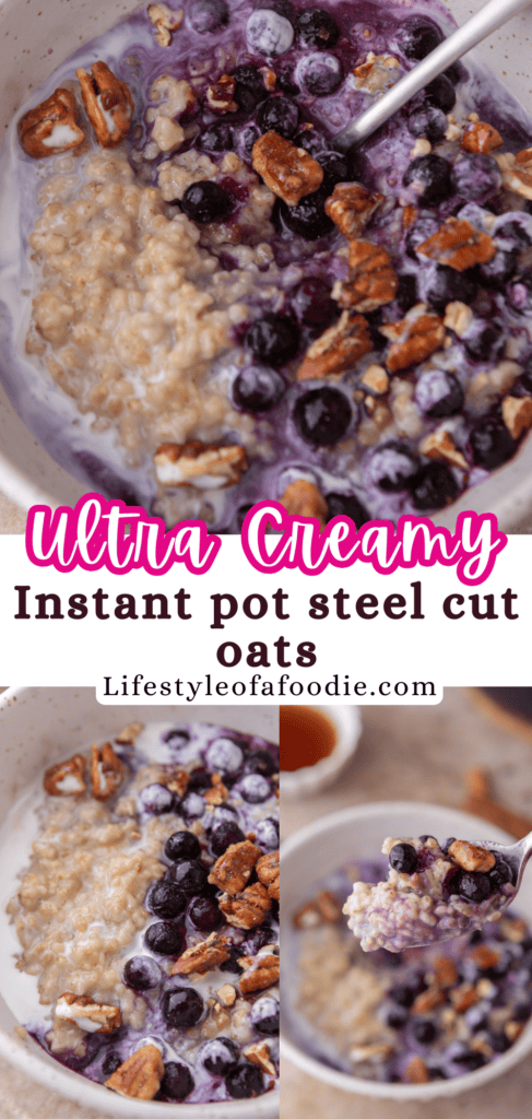 Steel cut oats with toppings