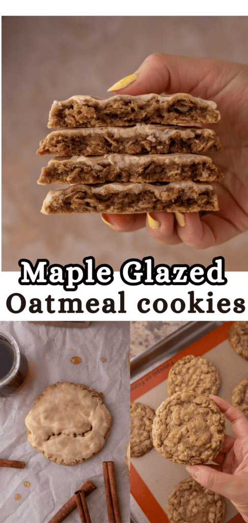 Maple glazed oatmeal cookies