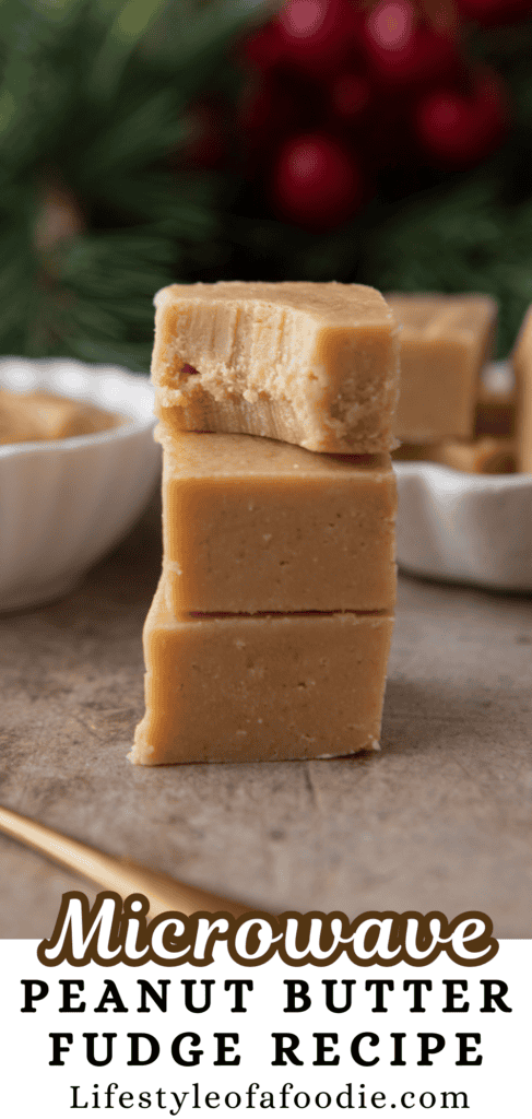 microwave peanut butter fudge recipe pinterest pin