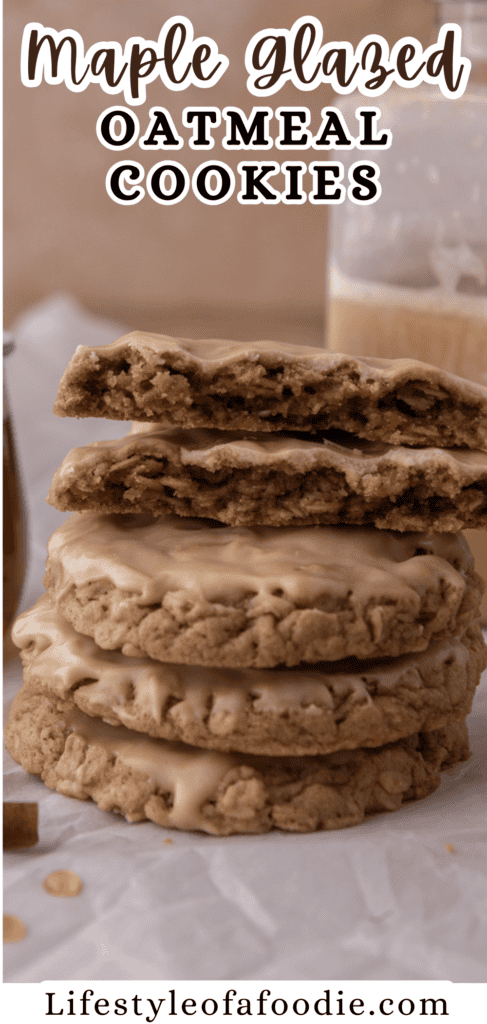 Maple glazed oatmeal cookies