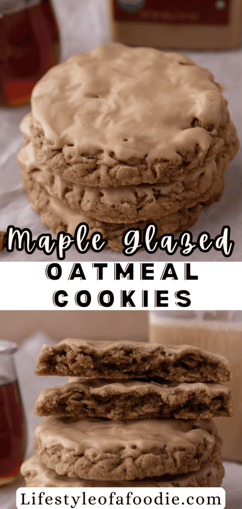 Maple glazed oatmeal cookies