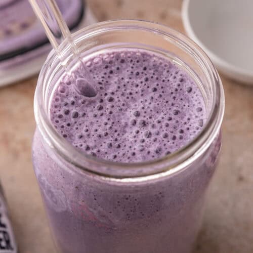 Blueberry ice cream protein shake