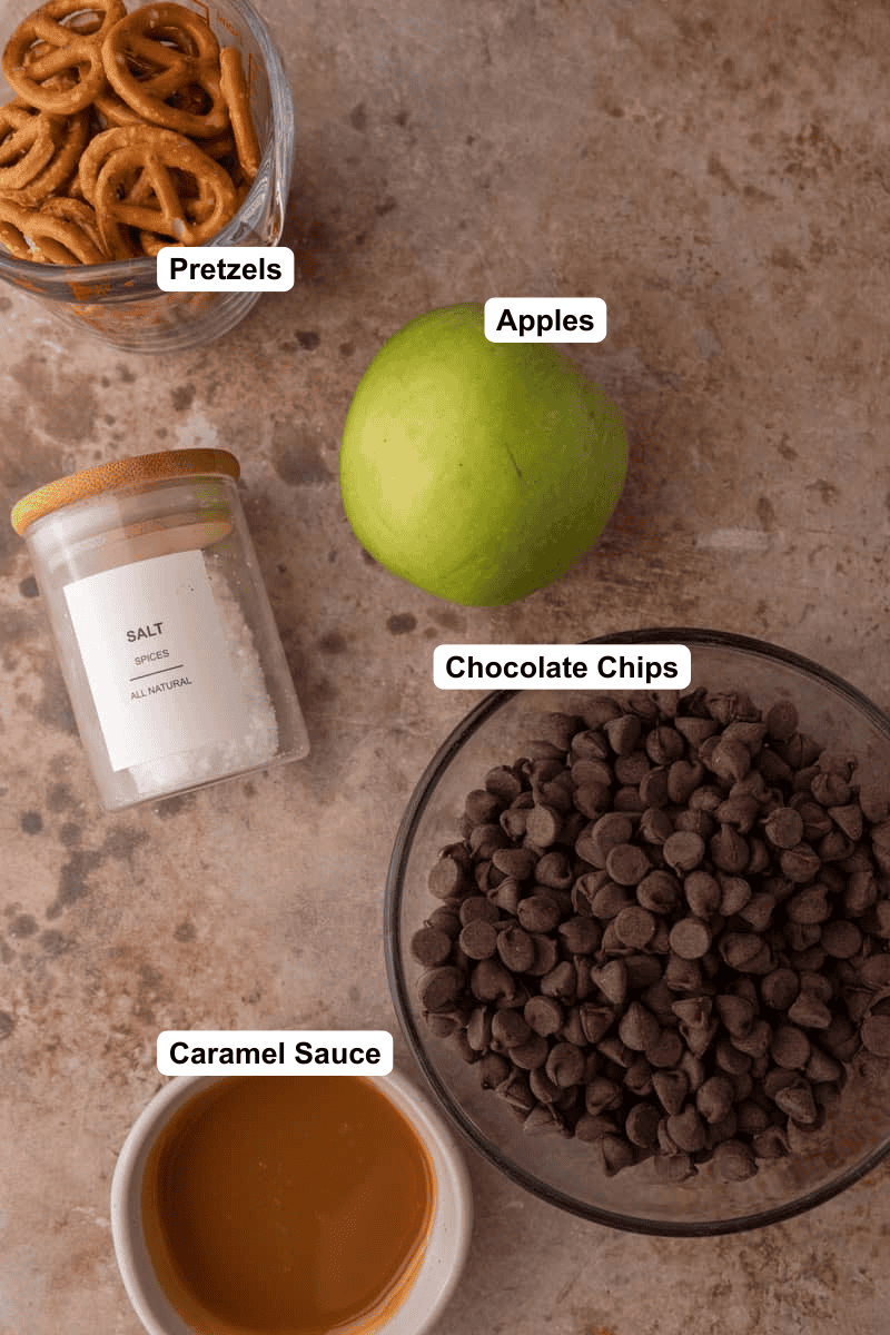 Caramel Apple Bark Recipe Ingredients.