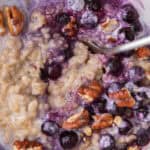 close up of how to cook steel cut oats in instant pot