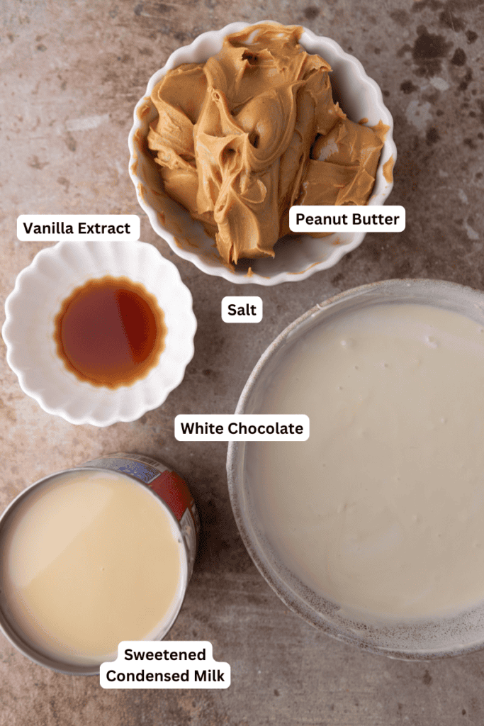 microwave peanut butter fudge recipe ingredients