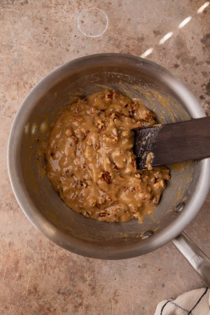 mixed ingredients in a pot