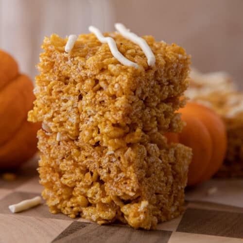 Pumpkin rice krispie treats