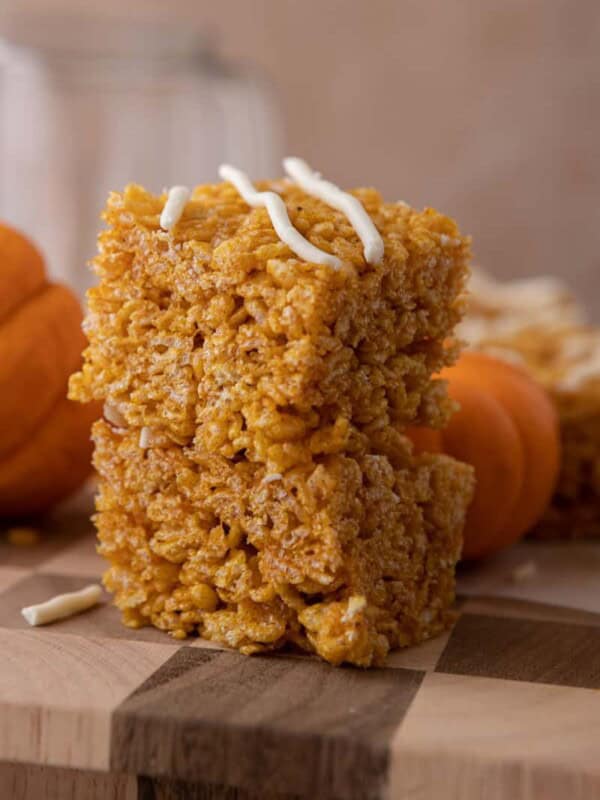 Pumpkin rice krispie treats