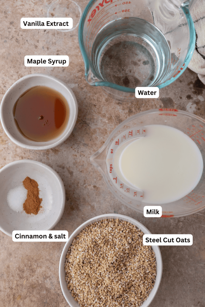 How to cook steel cut oats in Instant Pot ingredients