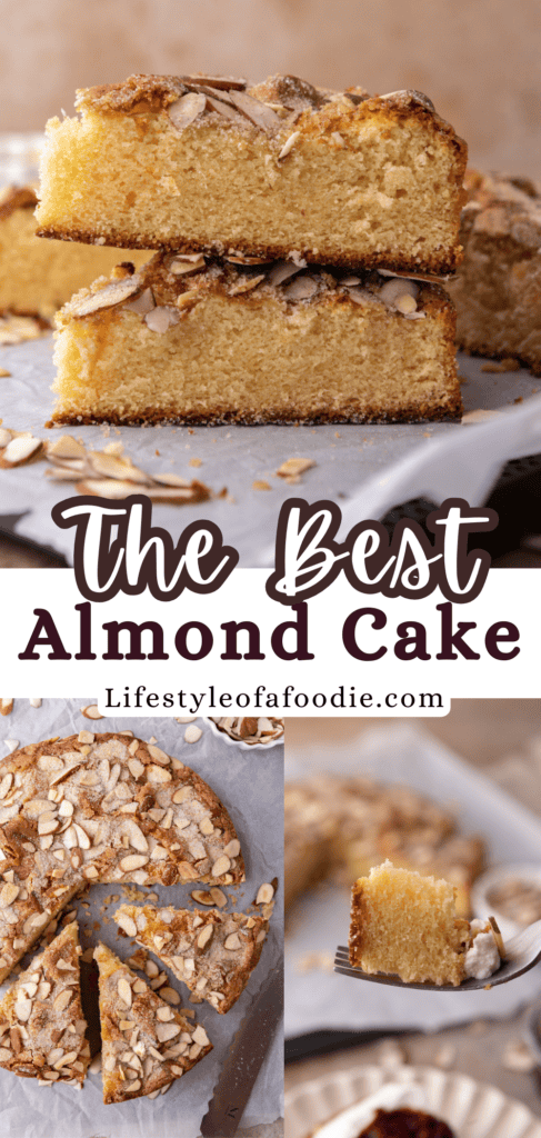 almond cake recipe pinterest pin