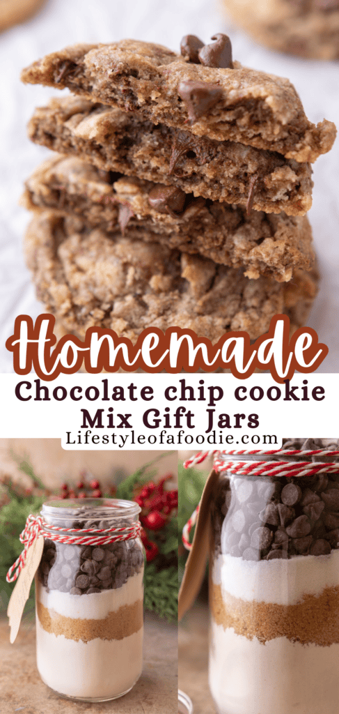 Chocolate Chip Cookie Mix in a Jar pinterest pin