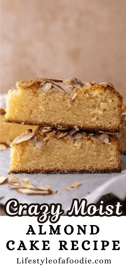 almond cake recipe pinterest pin