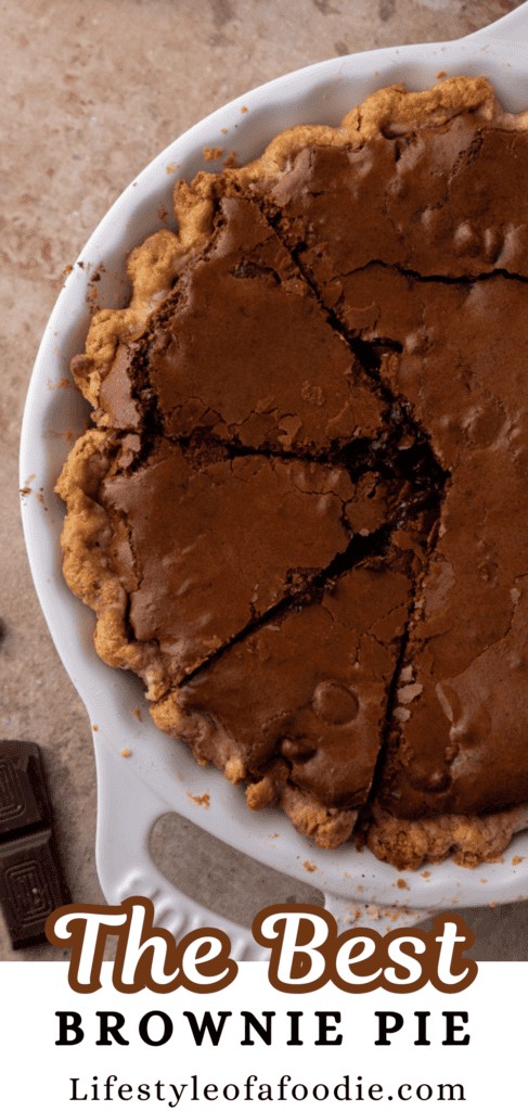 brownie pie recipe pinterest pin